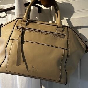 Kate Spade Tan Satchel with Structured Design